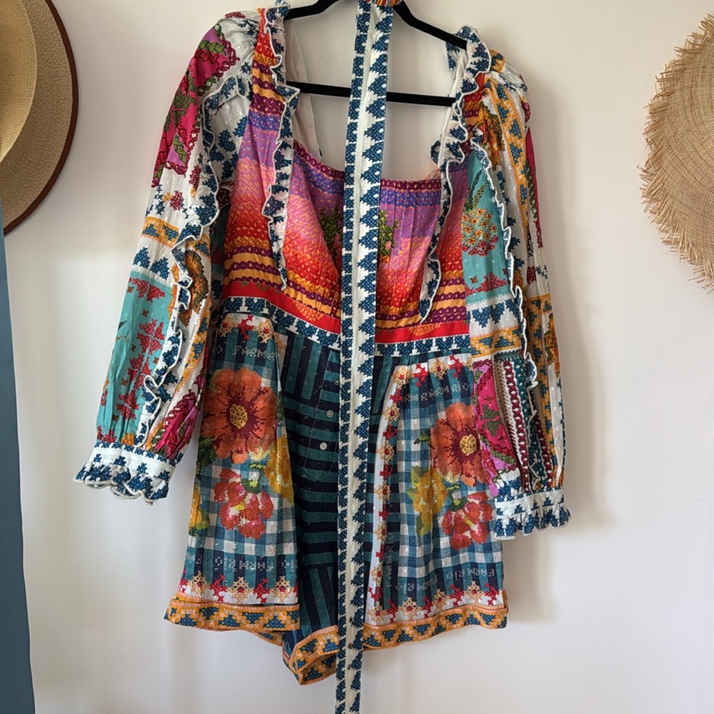 FARM Rio Multicolor Patchwork Jumpsuit - Picture 2 of 5